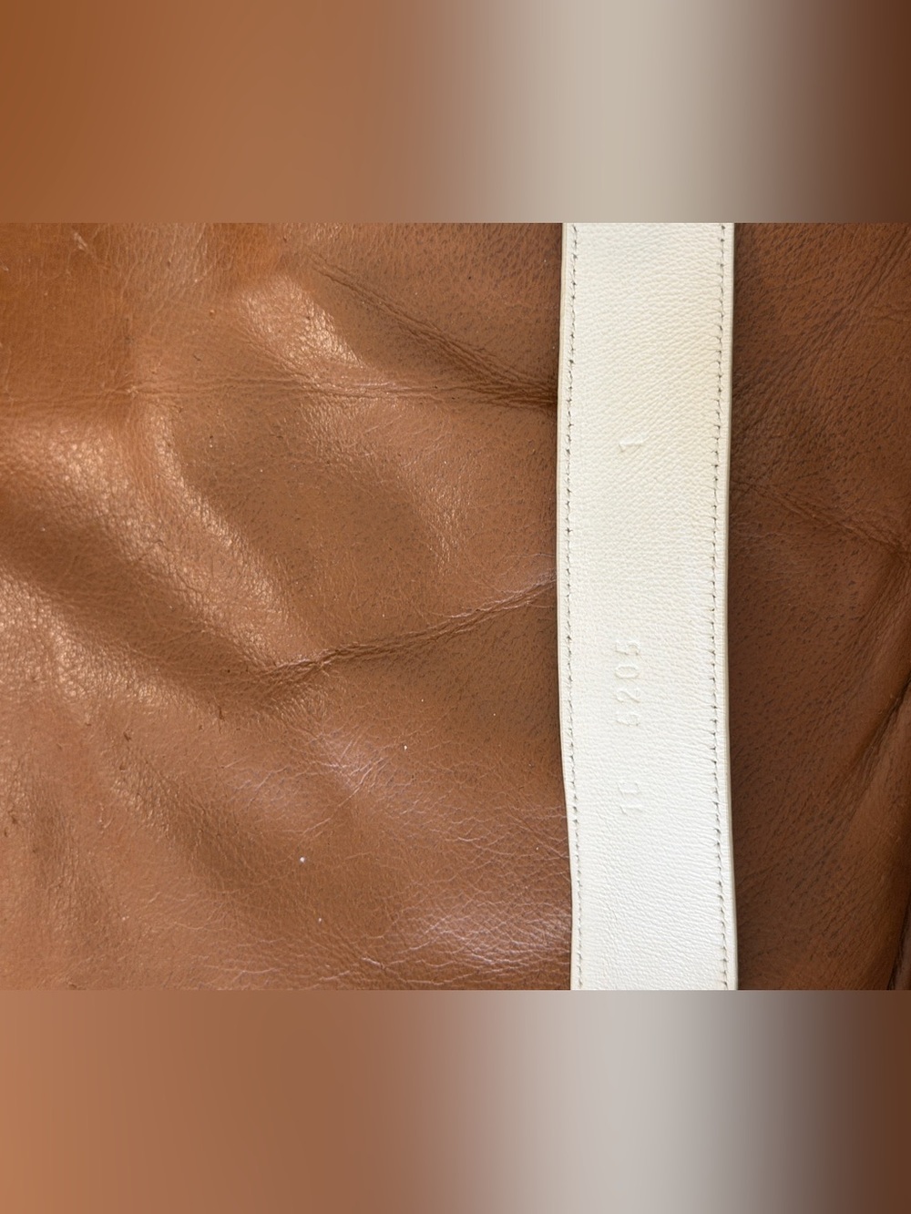 Prada Cream Saffiano Leather Womens Belt with Silver Plaque - Picture 5 of 10